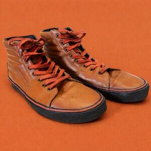 Vans Leather Sk8-Hi Style High-Top sneakers – Brown – Men’s 11
